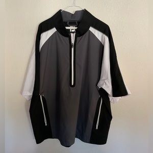Mens FootJoy FJ windshirt short sleeve 1/2 zip pullover. Size L. Bright …